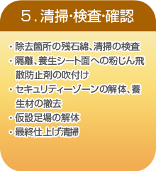 ５．清掃・検査・確認